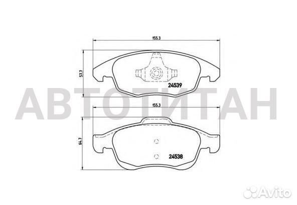 P61083 1248 00 (425361) колодки дисковые п. Citroe