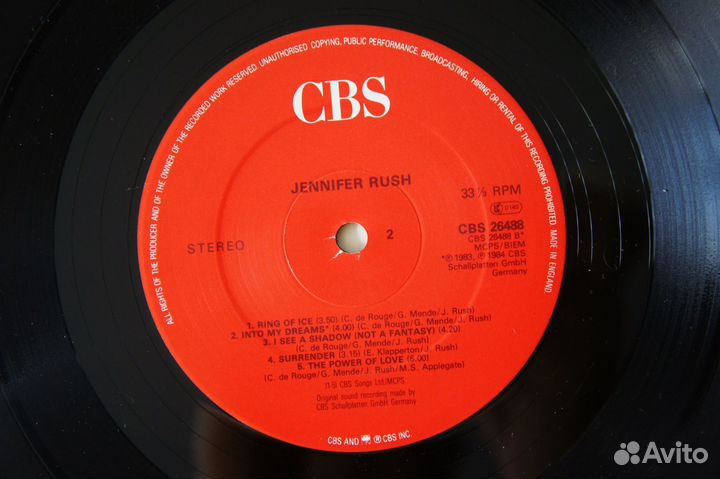 Jennifer Rush -UK-1985-LP- The Power Of Love