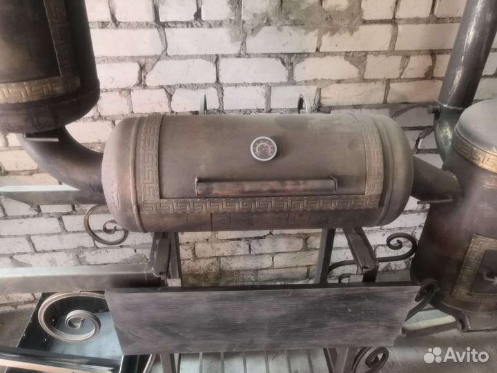 Барбекю-мангал, коптильня, и печь под казан-смокер