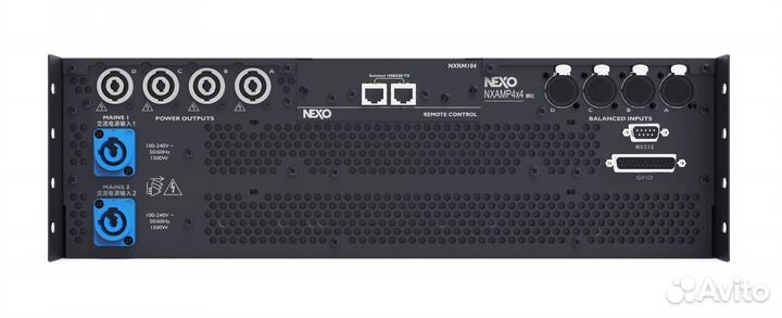 Nexo nxamp4X4MK2, цифровой 4-х канальный усилитель