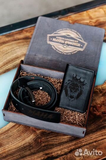 Подарочный набор ремень + обложка на паспорт