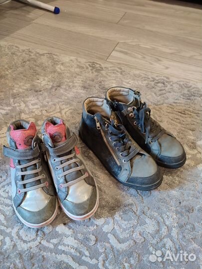 Кеды кожаные Vertbaudet (Франция) 31 и 35 разм