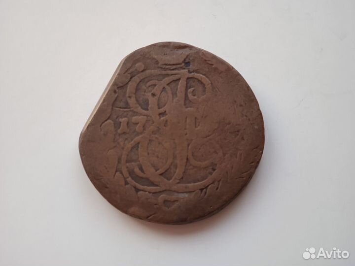 Медная монета Екатерины II 1792 год