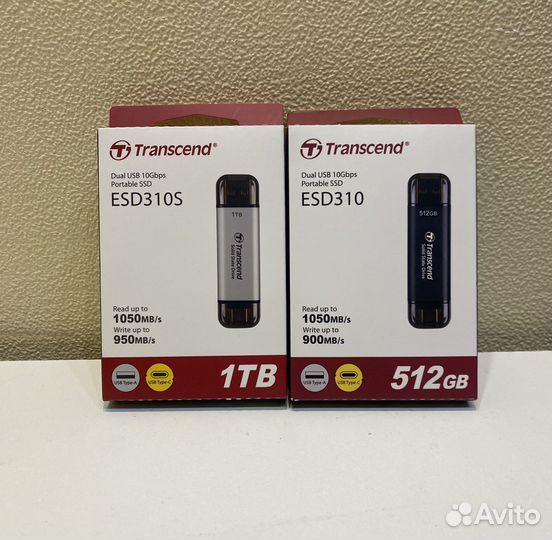 Ssd Transcend 512 gb / 1 Tb USB/ Type-C Новый