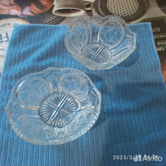 Хрустальная конфетница СССР