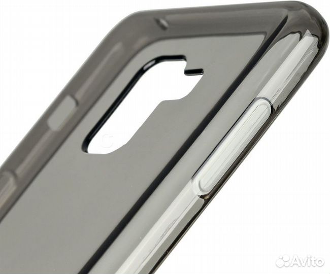 Премиум Чехлы для Samsung A8 Plus серый прозрачный