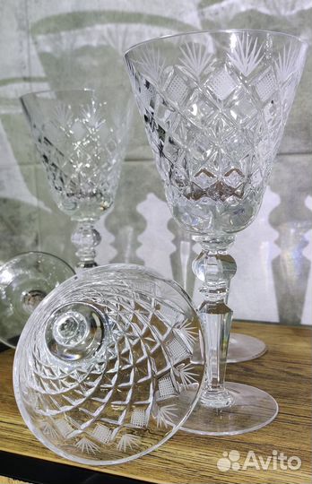 Хрустальные фужеры гусь хрустальный СССР