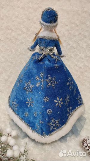 Куколка - шкатулка Снегурочка в шубке