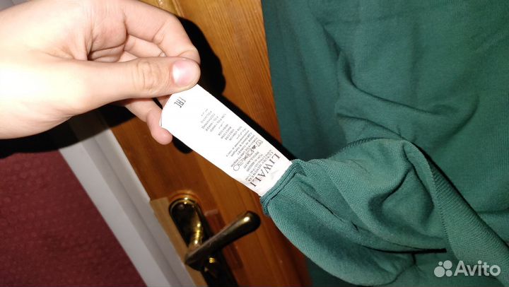 Кофта,джемпер,полузамок,зелёный,М