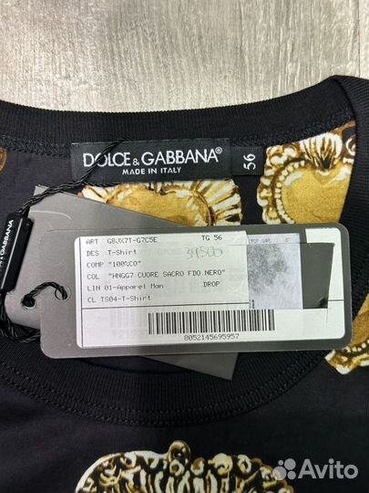 Футболка Dolce Gabbana сердца, оригинал, Италия