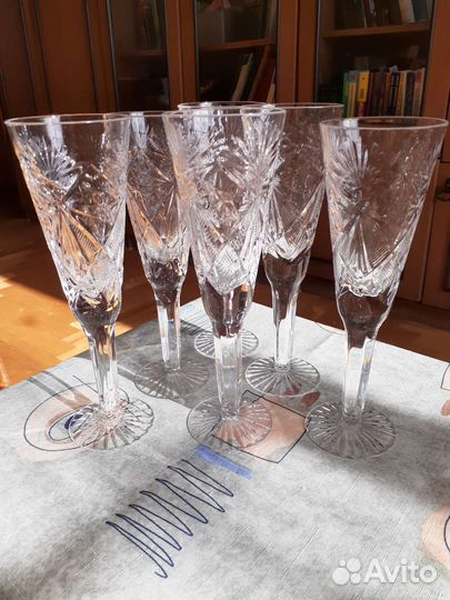 Хрустальные рюмки на ножке СССР