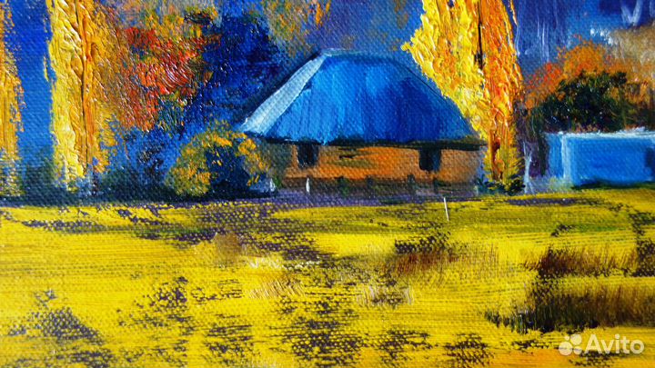 Картина маслом на холсте горный пейзаж