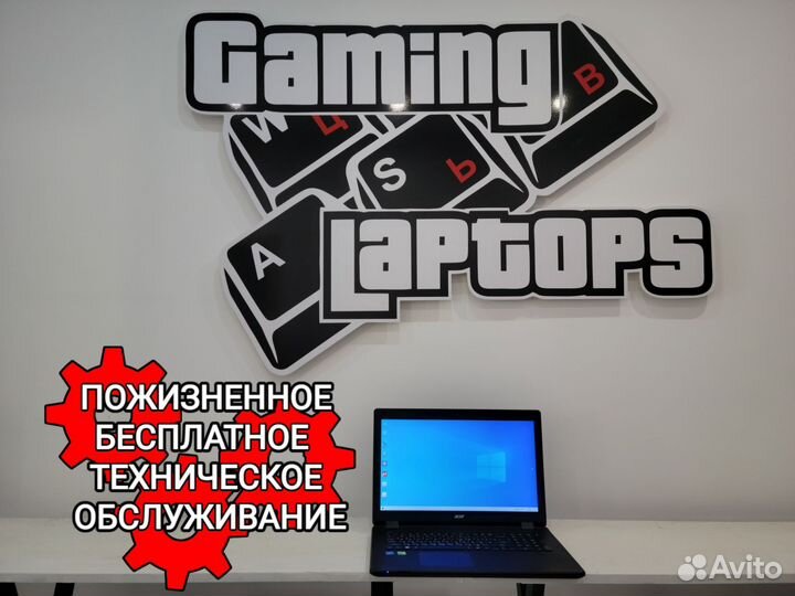 Большой ноутбук 17.3 Acer/N3710m/GT910/SSD