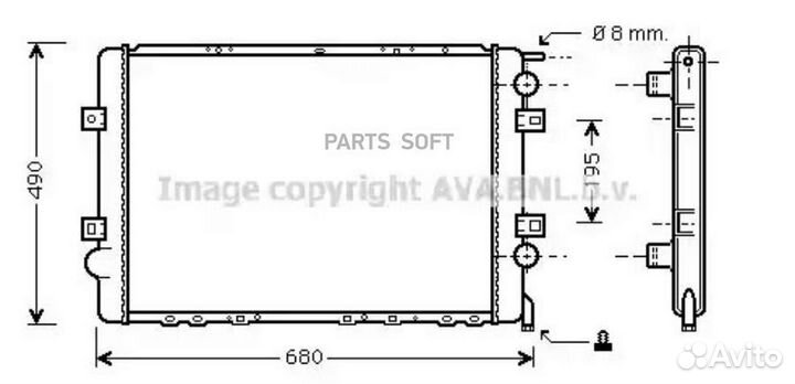 Радиатор охлаждения Рено Маскот 1999