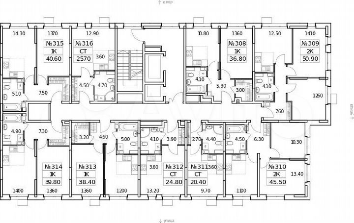Квартира-студия, 25,4 м², 4/6 эт.