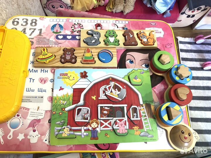 Деревянные пазлы-вкладыши (развивающие игрушки)