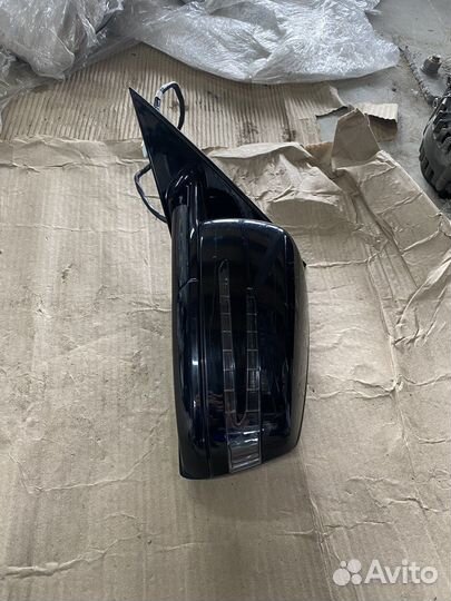 Левое боковое зеркало Mercedes Benz W221 черное
