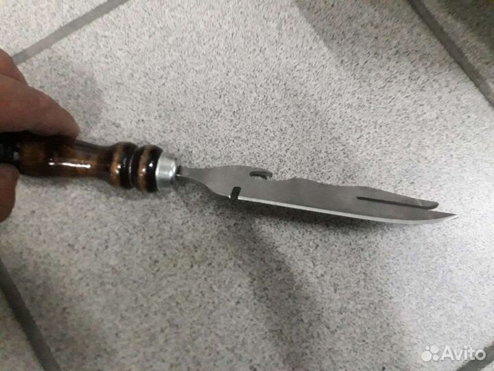 Нож вилка шампурный для снятия мяса