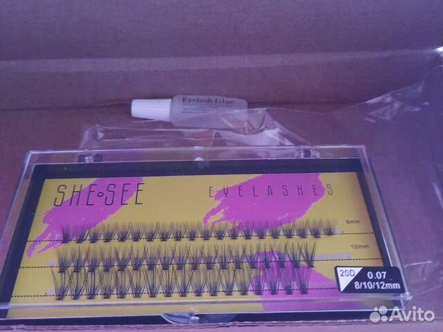 Ресницы накладные с родным клеем бу, скраб