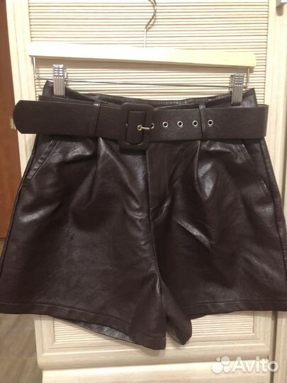 Шорты женские кожаные