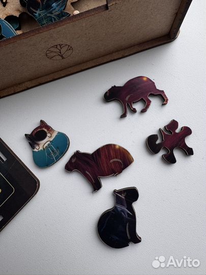 Деревянный пазл Капибара 107 деталей