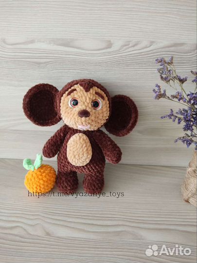 Мягкая игрушка чебурашка, вязаная