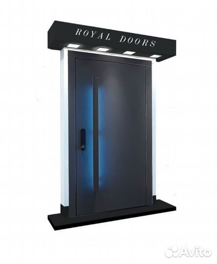 Входная металлическая дверь с подсветкой