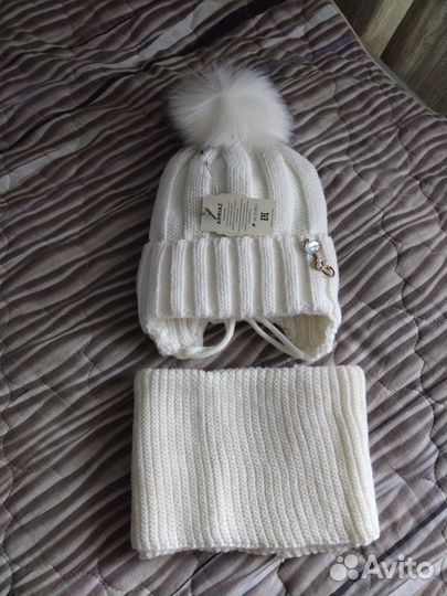 Комплект шапка, шарф