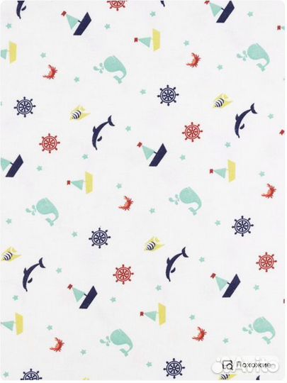 Фланель, Кораблики, 150 см*170 гр, отрез 5м