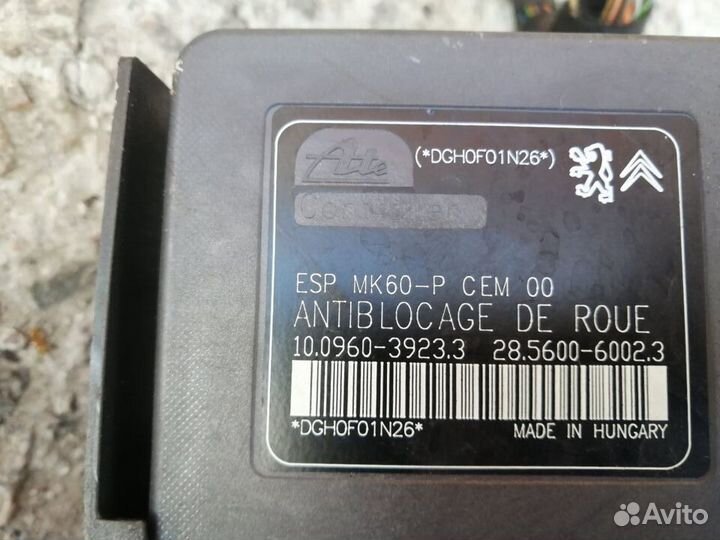 Блок ABS Пежо 207
