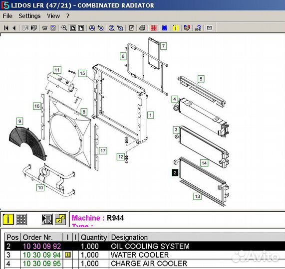 Радиаторы на Liebherr: водяной, наддува и гидравли