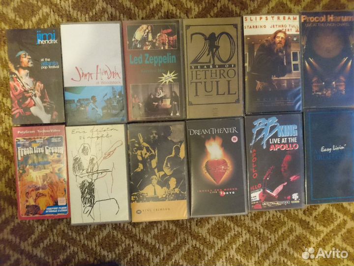 Видеокассеты с рок-музыкой