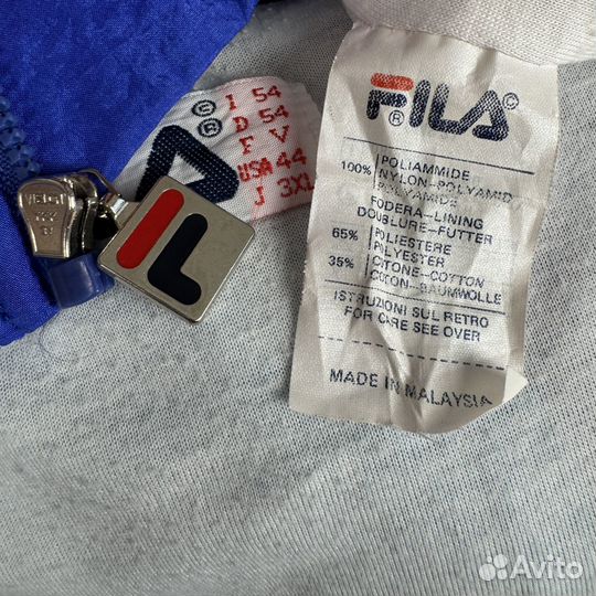 Винтажная олимпийка ветровка Fila Vintage