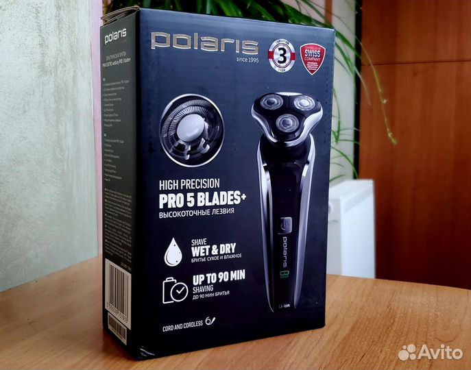 Электрическая бритва Polaris PMR0307RC PRO 5+Чехол