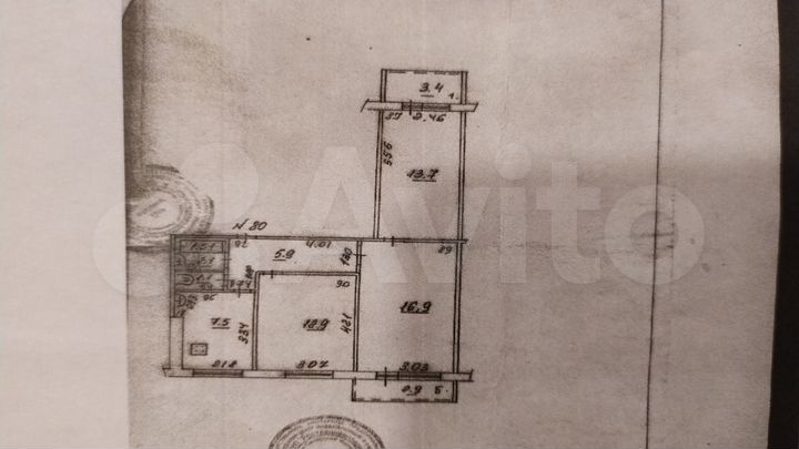 3-к. квартира, 60,1 м², 2/9 эт.