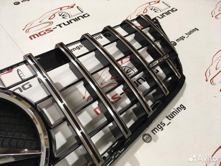 Решетка на Mercedes ML w166 GT Chrome + AMG лого