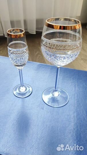 Набор бокалов из хрусталя, банкетный. Завод Неман
