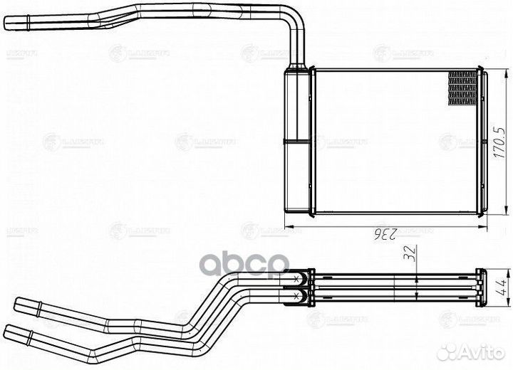 Радиатор отоп. для а/м Mazda 3 (BL) (09) (LRh