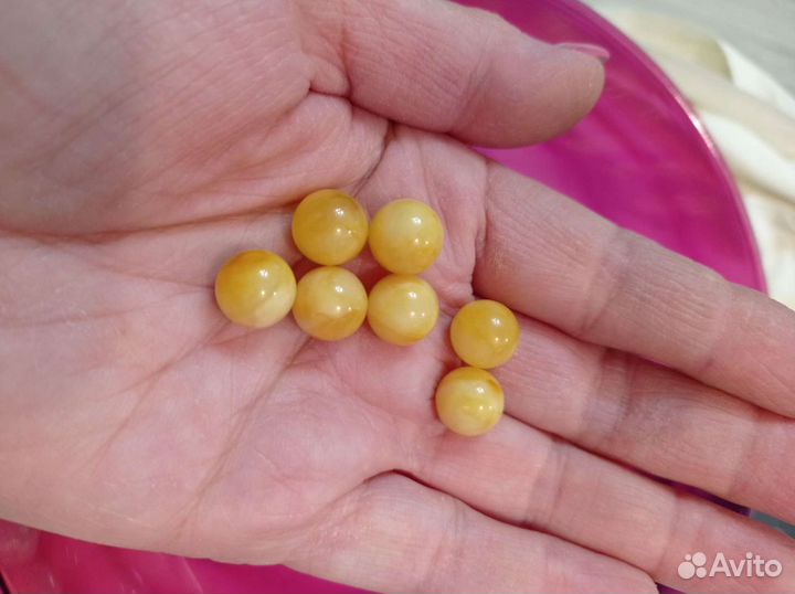 Янтарь, шар прессованный