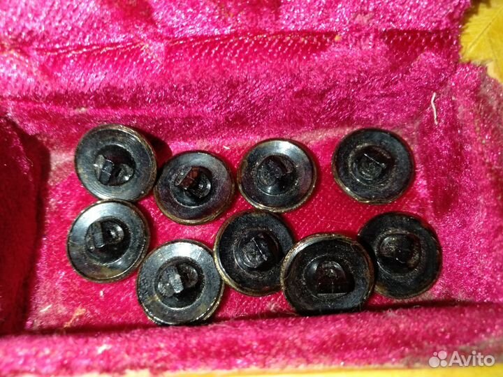 Пуговицы стеклянные СССР винтаж с золотым покрытие