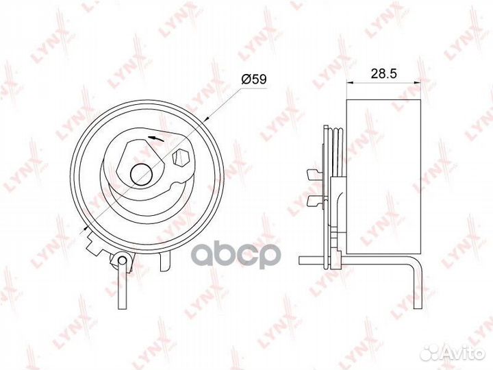 Ролик натяжной ремня грм PB1167 lynxauto