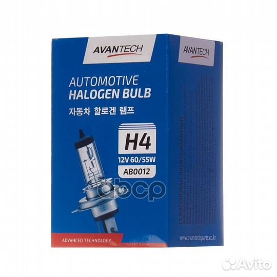 Лампа головного света Avantech H4 (HB2) 12V 60