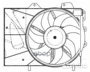 Вентилятор радиатора peugeot/citroen 207/C3
