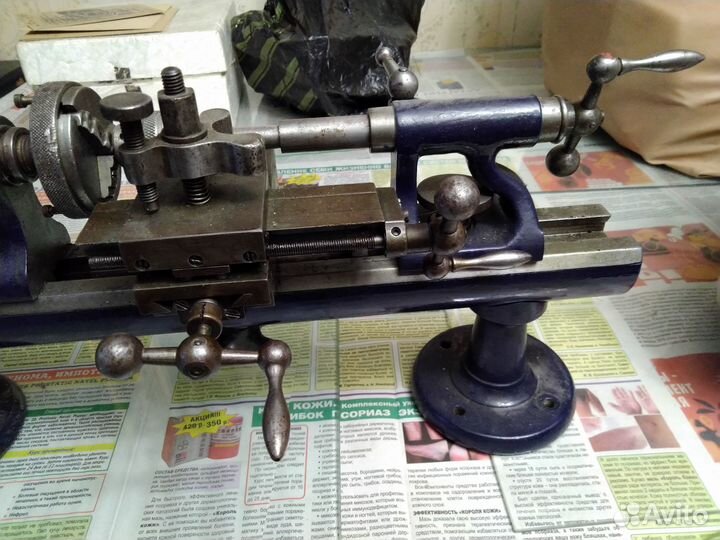 Станок токарный,ссср, настольный,миниатюрный.Вышлю