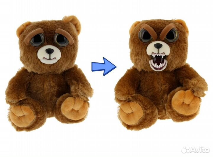 Мягкая игрушка Добрый Злой мишка коричневый