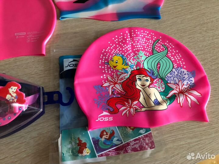 Шапочка и очки для плавания детские