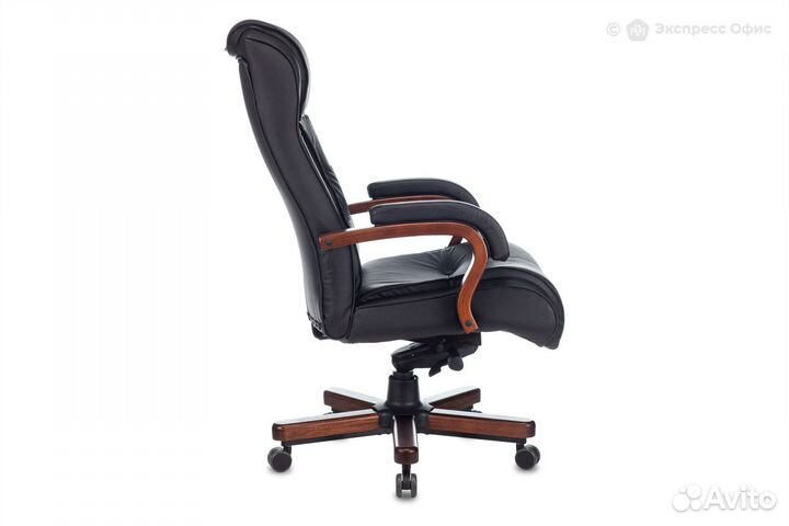 Кресло для руководителя Бюрократ T-9926walnut/blac