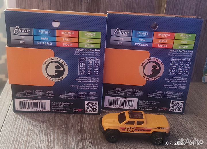 Струны для электрогитары Elixir Nanoweb 9-42/10-46