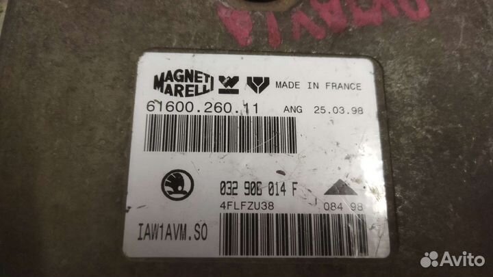 Блок управления двигателя Skoda Octavia A4 1997-00