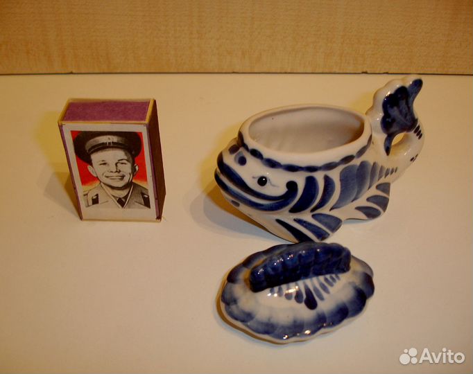 Фарфоровая сахарница сольница Гжель